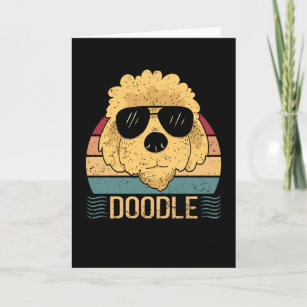 Doodle Hunde Goldendoodle Dog Besitzer Karte