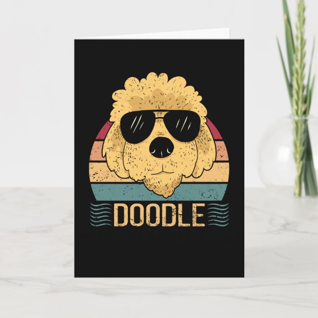 Doodle Hunde Goldendoodle Dog Besitzer Karte (Vorderseite)