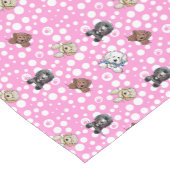 Doodle Hunde rosa Tischläufer (Ecke)