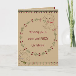Doodle Hunde Warm und Fuzzy Christmas Personalisie Feiertagskarte
