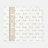 Doodle III (Cremeweiß) Fleecedecke (Vorderseite (Horizontal))