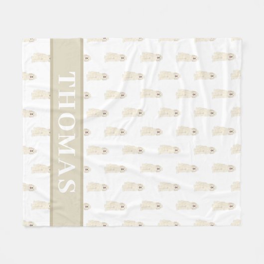 Doodle III (Cremeweiß) Fleecedecke (Vorderseite (Horizontal))