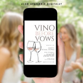 Doodle Illustration Vino Before Vows Bridal Shower Einladung