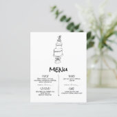 Doodle Illustrationen Hochzeiten in Schwarz und We (Stehend Vorderseite)