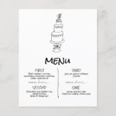 Doodle Illustrationen Hochzeiten in Schwarz und We (Vorderseite)