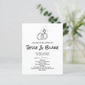 Doodle Illustrationen Hochzeiten in Schwarz und We (Stehend Vorderseite)