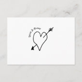 Doodle Illustrationen Hochzeiten in Schwarz und We Begleitkarte (Rückseite)