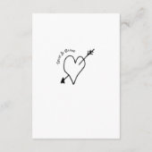 Doodle Illustrationen Hochzeiten in Schwarz und We Begleitkarte (Rückseite)