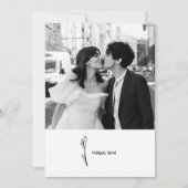 Doodle Illustrationen Hochzeiten in Schwarz und We Dankeskarte (Vorderseite)