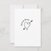 Doodle Illustrationen Hochzeiten in Schwarz und We RSVP Karte (Rückseite)