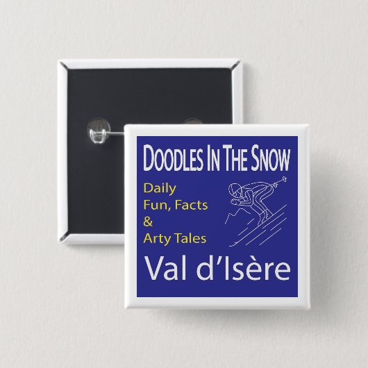 "Doodle im Schnee"-Button (Abzeichen) Button (Vorne & Hinten)