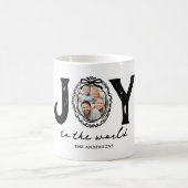 Doodle Joy to the World Foto Weihnachten Kaffeetasse (Mittel)
