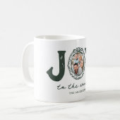 Doodle Joy to the World Foto Weihnachten Kaffeetasse (Vorderseite Links)