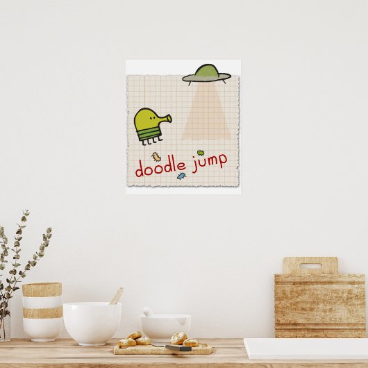 Doodle Jump Canvas Print Poster (Küche)