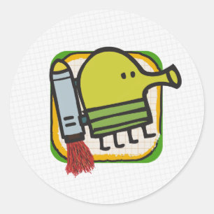 Doodle Jump Runder Aufkleber