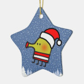 Doodle Jump Weihnachtsstern Keramik Ornament (Links)