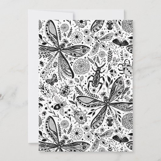 Doodle-Käfer auf dunkelblau (Vorderseite)