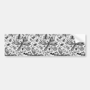 Doodle-Käfer auf dunkelblau Autoaufkleber