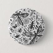 Doodle-Käfer auf dunkelblau Button (Vorderseite)