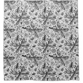 Doodle-Käfer auf dunkelblau Duschvorhang (Vorderseite)