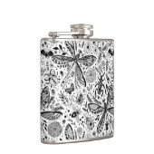 Doodle-Käfer auf dunkelblau Flachmann (Rechts)