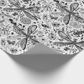 Doodle-Käfer auf dunkelblau Geschenkpapier (Ecke)