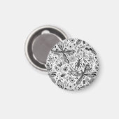 Doodle-Käfer auf dunkelblau Magnet (Vorderseite/Rückseite)