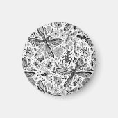 Doodle-Käfer auf dunkelblau Magnet (Vorne)