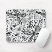 Doodle-Käfer auf dunkelblau Mousepad (Mit Mouse)