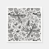 Doodle-Käfer auf dunkelblau Serviette (Vorderseite)