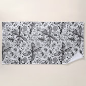 Doodle-Käfer auf dunkelblau Strandtuch (Vorderseite)