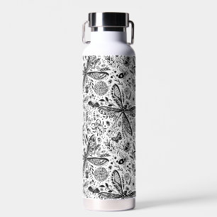 Doodle-Käfer auf dunkelblau Trinkflasche