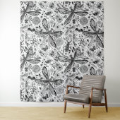 Doodle-Käfer auf dunkelblau Wandteppich (Beispiel)