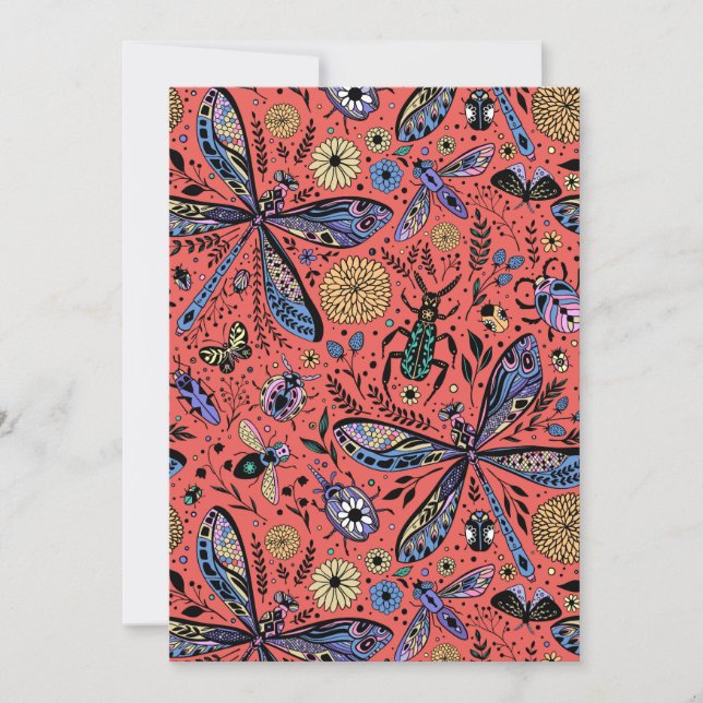 Doodle-Käfer auf Korallenrot (Vorderseite)