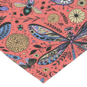 Doodle-Käfer auf Korallenrot Kurzer Tischläufer (Ecke)