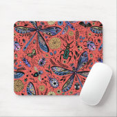 Doodle-Käfer auf Korallenrot Mousepad (Mit Mouse)