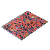 Doodle-Käfer auf Korallenrot Notizblock (Linke Seite)