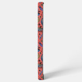 Doodle-Käfer auf Korallenrot Samsung Galaxy Hülle (Linke Seite)