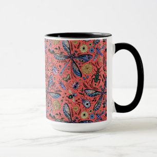 Doodle-Käfer auf Korallenrot Tasse