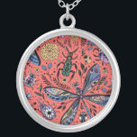 Doodle-Käfer auf Korallenrot Versilberte Kette<br><div class="desc">Von Hand gezeichnet Vielfalt von Bugs und Blume in Schwarzweiß</div>
