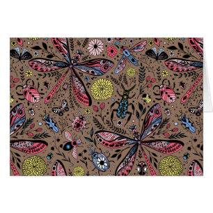 Doodle-Käfer auf mocha-braun