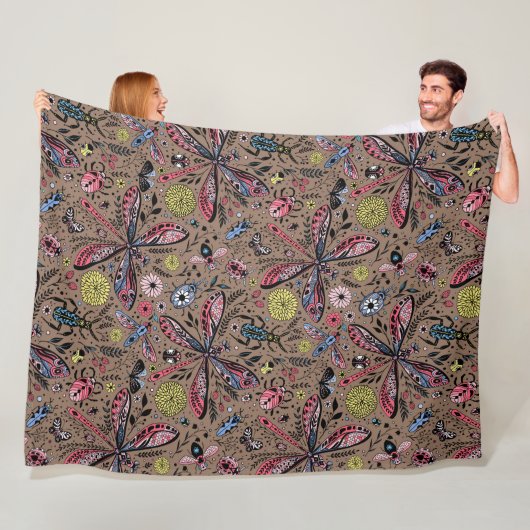 Doodle-Käfer auf mocha-braun Fleecedecke (Beispiel)