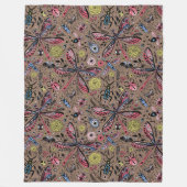 Doodle-Käfer auf mocha-braun Fleecedecke (Vorderseite)