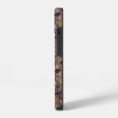 Doodle-Käfer auf mocha-braun iPhone Hülle (Linke Seite)