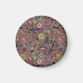 Doodle-Käfer auf mocha-braun Magnet (Vorne)