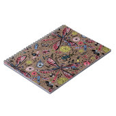 Doodle-Käfer auf mocha-braun Notizblock (Linke Seite)