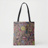 Doodle-Käfer auf mocha-braun Tasche (Vorderseite)