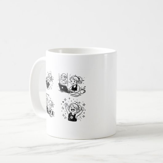Doodle  kaffeetasse (Vorderseite Links)