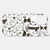 Doodle Katzen: lustiges, nahtloses Muster. Case-Mate iPhone Hülle (Rückseite (Horizontal))