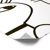 Doodle Katzen: lustiges, nahtloses Muster. Poster (Ecke)